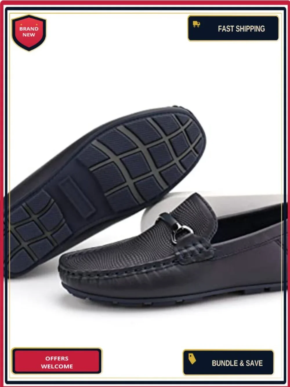 Kids Penny Loafer Slip-On Mocc Boys Dress Shoes Faux Leather